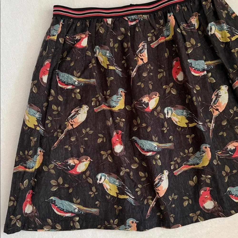 Cath Kidston London | Garden Bird Print Cotton Pull On Skirt Pockets (M 6-8) - Picture 2 of 13